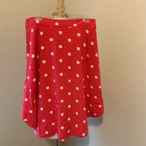 New coral polka dot skirt